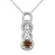 Chocolate Diamond Love Knot Infinity Pendant 18