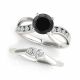 Black Diamond Classically styled Anniversary Ring Band 14K Gold