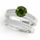 Green Real Diamond Beautiful Channel Set Promise Ring Band 14K Gold