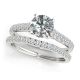 G-H Diamond Wedding Single Row Prong Set Ring Band 14K Gold