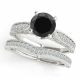 Black Real Diamond Authentix Solitaire Wedding Ring Band 14K Gold