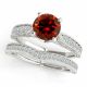 Red Real Diamond Authentix Solitaire Wedding Ring Band 14K Gold