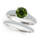 Green Diamond Unique Lovely Classy Engagement Ring Band 14K Gold