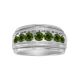 1.45 Carat Green Diamond 7 Stone Clasic Promise Mens Ring Band 14K Gold