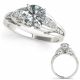 G-H Diamond Antique Prong Set Solitaire Wedding Ring 14K Gold