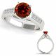 Red Diamond Precious Solitaire Engagement Promise Ring 14K Gold