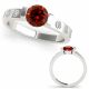 Red Diamond Classy Vintage Anniversary Bridal Ring 14K Gold