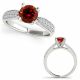 1.25 Carat Red Diamond Precious Classically styled Channel Ring 14K Gold