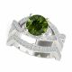 1.5 Carat Green Diamond Antique Twisted Engagement Ring Band 14K  Gold