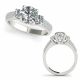 1.25 Carat G-H Diamond Gorgeous Split Shank Prong Set Ring 14K Gold