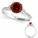 Red Diamond Engagement Designer Solitaire Ladies Ring 14K Gold