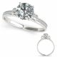 G-H Diamond Engagement Designer Solitaire Ladies Ring 14K Gold