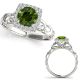 Green Diamond Fancy Solitaire Bridal Engagement Ring 14K Gold