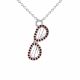 0.17 Carat Red Diamond Sunglasses Pendant Necklace Chain 14K Gold