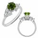 Green Diamond Beautiful Engagement Anniversary Ring 14K Gold