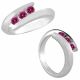 Pink Round Diamond Solitaire Stone Wedding Ring 14K Gold