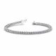 G-SI1 White Asscher Diamond 3.25 MM 14K Gold Tennis Bracelet