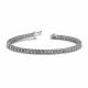 G-SI1 White Emerald Diamond 4 MM 14K Gold Tennis Bracelet Yellow